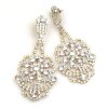 Aisha Earrings for Pierced Ears ~ Clear Crystal