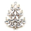 Xmas Tree Brooch #15 ~ Clear Crystal*