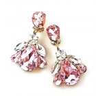 Beaute Earrings Clips ~ Pink with Clear*