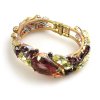 Fountain Clamper Bracelet ~ Purple with Yellow