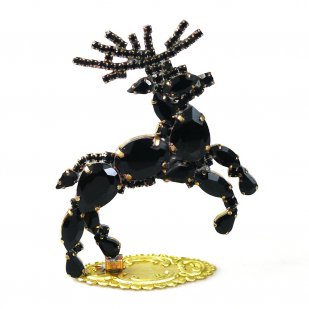 Reindeer ~ Christmas Stand-up Decoration Medium Black (R)*
