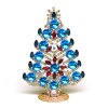 Rivoli Xmas Standing Tree 12.5cm ~ Aqua Clear Red*