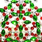 35 cm XXL Festive Xmas Tree Decoration ~ Green Red Clear*