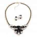 Artemis Set ~ Black and Clear Crystal