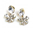 Clear Crystal Earrings Pierced ~ Little Butterflies