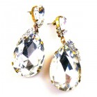 Big Drops Earrings #2 Pierced ~ Clear Crystal*
