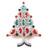 Brooch Tree 10 cm ~ Clear Emerald Red