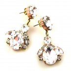 Anna Marie Earrings Pierced ~ Clear Crystal*
