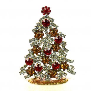 Xmas Tree Standing Decoration #08 Clear Red Topaz*