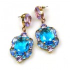 Ballade Earrings Pierced ~ Aqua Violet