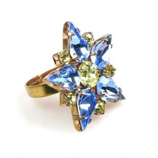 True Love Ring ~ Sapphire with Yellow