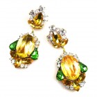 Grand Mythique Earrings Pierced ~ Extra Yellow Green*