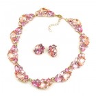 Lite Fountain Necklace with Earrings ~ Pink
