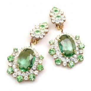 Infinite Dream Earrings Clips ~ Green