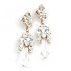 Theia Earrings Pierced ~ Clear Crystal