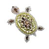Turtle Brooch ~ Clear Crystal&Topaz ~ Silver Plated Turtle Brooch ~ Clear Crystal&Topaz ~ Silver Plated