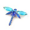 Dragonfly Navette #1 ~ Aqua with Blue