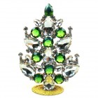 2024 Xmas Standing Tree Tears Rounds 13cm Clear Silver Green*