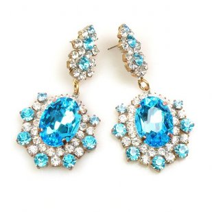 Infinite Dream Earrings Pierced ~ Aqua