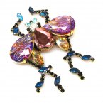 Fly Extra Large Brooch ~ Extra Fuchsia Wings*