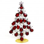 Xmas Teardrops Tree Standing Decoration 15cm ~ Red Clear*