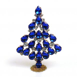 Xmas Teardrops Tree Standing Decoration 10cm ~ Blue Clear*