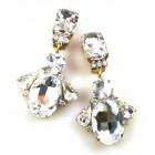 Florence Earrings Clips ~ Clear Crystal*