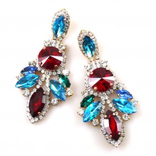 Absolue Earrings Pierced ~ Red Aqua*