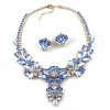 Charmeur Set Necklace with Earings ~ Crystal Opaque Sapphire