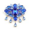 Marquis Brooch ~ Sapphire Blue