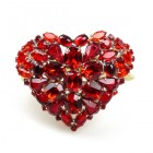 Red Heart ~ Clamper Bracelet