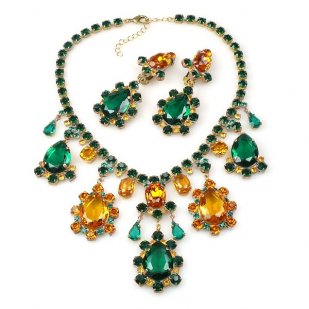 Heritage of History Set with Earrings ~ Emerald Topaz