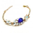 Lite Fountain Bracelet ~ Clear Crystal with Silver Blue