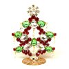 Standing Xmas Tree Decoration with Beads 10cm ~ #13*