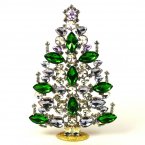 Beautiful Xmas Tree Decoration 21cm Navettes ~ Green Violet Clea