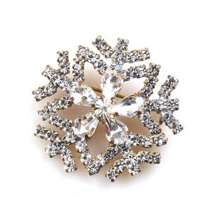 Snowflake Pin ~ Clear Crystal #6