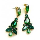 Sophia Earrings Pierced ~ Emerald