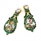 Theia Earrings Clips ~ Emerald Clear*