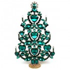 2021 Xmas Tree Decoration 23cm Hearts ~ Emerald