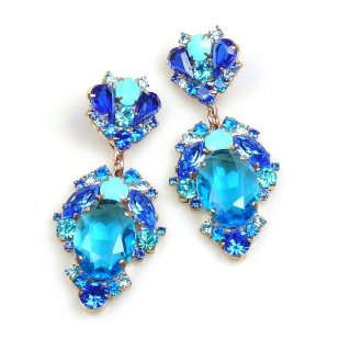 Mythique Extra Earrings for Pierced Ears ~ Aqua Blue
