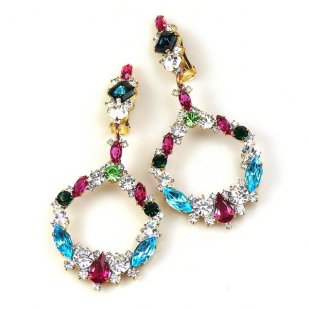Paradise Valley Clips Earrings ~ Multicolor
