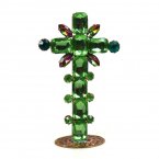 Cross Standing Decoration 8.5cm Octagons ~ Green*