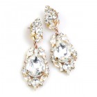 Grand Mythique Earrings for Pierced Ears ~ Clear Crystal