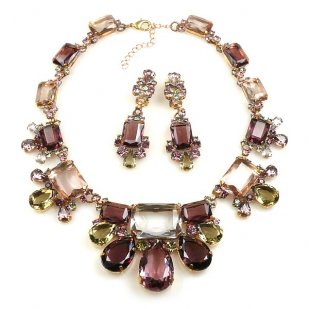Fairy Jive Necklace Set with Earrings ~ Purple Amethyst