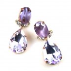 Effervescence Earrings Pierced ~ Violet Opaque Amethyst*