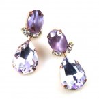 Effervescence Earrings Pierced ~ Violet Opaque Amethyst*