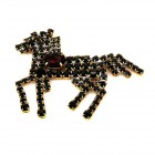 Horse Pin Medium ~ Black*