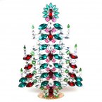 31 cm XXL Xmas Tree Table Decoration ~ Clear Red Emerald*
