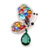 Butterfly with Leaf Brooch