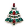 Xmas Tree Brooch #09 ~ Emerald Red Clear*